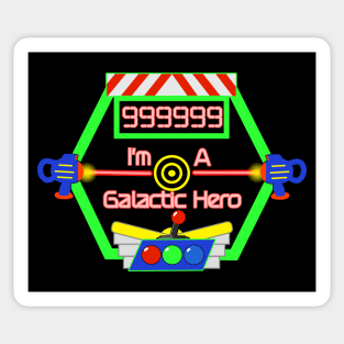 Galactic Hero High Score Theme Park Ride Sticker